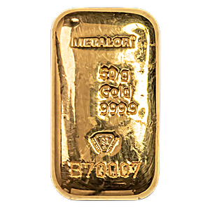 Metalor Gold Cast Bar - 50 g