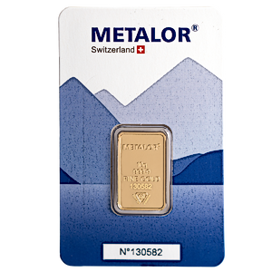 10 Gram Metalor Swiss Gold Bullion Bar
