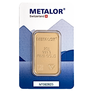 20 Gram Metalor Swiss Gold Bullion Bar