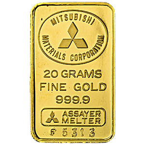 20 Gram Mitsubishi Gold Bullion Bar