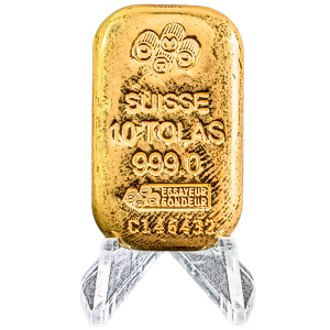 10 tola PAMP Swiss Gold Bar (Pre-Owned in Good Condition)