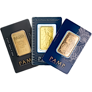 1 oz PAMP Swiss Gold Bullion Bar - Various Designs
