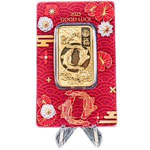 2025 1 oz PAMP Gold Good Luck Koi Bar (Pre-Owned in Good Condition)