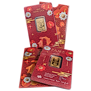 2 pcs of 5 gram 2025 PAMP Swiss Gold Good Luck Koi Bars – Total 10 grams Gold (Pre-Owned in Good Condition)