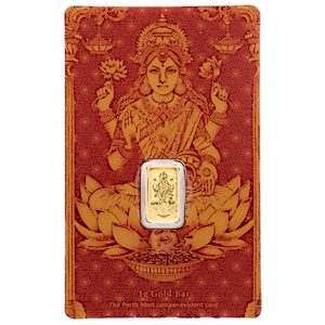 2025 1 Gram Perth Mint Diwali Lakshmi Gold Bullion Bar