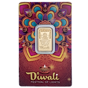 2025 5 Gram PAMP Swiss Diwali Lakshmi and Rangoli Art Gold Bullion Bar
