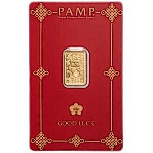 2.5 Gram PAMP Swiss Lucky Cat Gold Bullion Bar
