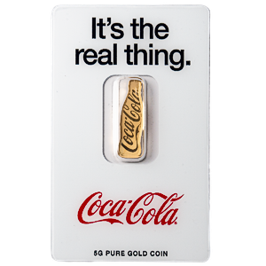 5 Gram PAMP Swiss Coca-Cola 140th Anniversary Gold Proof Bar