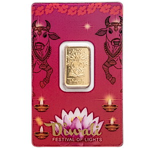 5 Gram PAMP Swiss Diwali Lakshmi & The Sacred Cow Gold Proof Bar