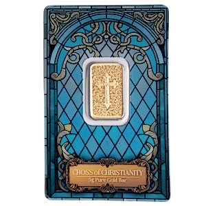 5 Gram PAMP Swiss Christian Cross Gold Proof Bar