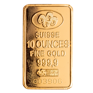 10 oz PAMP Swiss Gold Bullion Bar