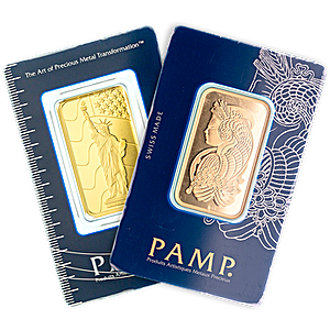 1 oz PAMP Swiss Gold Bullion Bar (Pre-Owned in Good Condition)