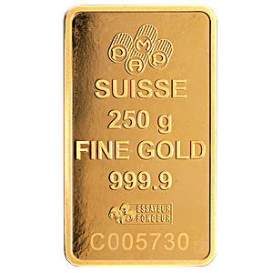 250 Gram PAMP Swiss Gold Bullion Bar