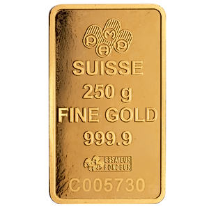 250 Gram PAMP Swiss Gold Bullion Bar