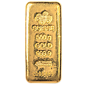 500 Gram PAMP Swiss Gold Bullion Bar
