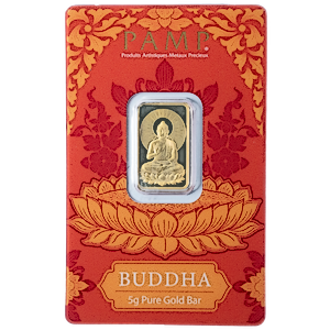 5 Gram PAMP Swiss Buddha Gold Proof Bar