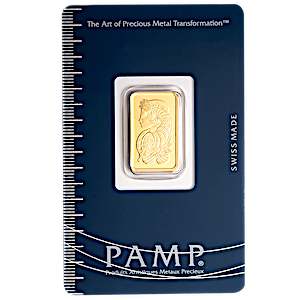 5 Gram PAMP Swiss Gold Bullion Bar (Pre-Owned in Good Condition)