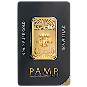 1 oz PAMP Swiss Gold Bullion Bar - Various Designs