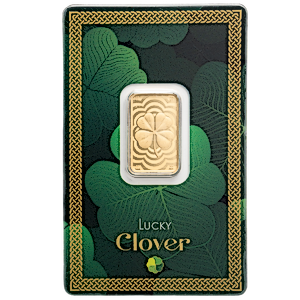 5 Gram PAMP Swiss Lucky Charm Clover Gold Proof Bar