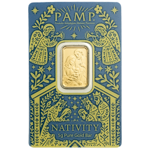 5 Gram PAMP Swiss Nativity Gold Proof Bar