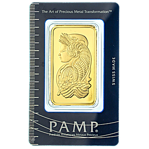 100 Gram PAMP Swiss Gold Bullion Bar