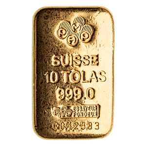 10 Tola PAMP Swiss Gold Bullion Bar (Pre-Owned in Good Condition)