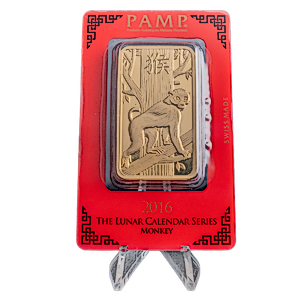 2016 100 gram PAMP Gold Lunar Series 