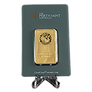 1 oz Perth Mint Gold Bar - Green Assay Card 1 oz Perth Mint Gold Bar - Green Assay Card