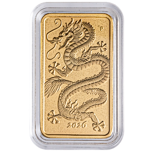 2026 1 oz Perth Mint Gold Dragon Bullion Bar