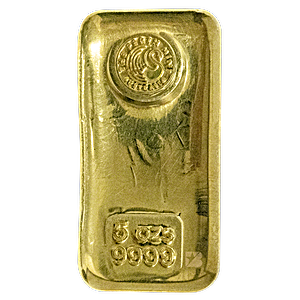 5 oz Perth Mint Cast Gold Bullion Bar