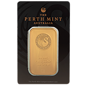 100 Gram Perth Mint Gold Bullion Bar