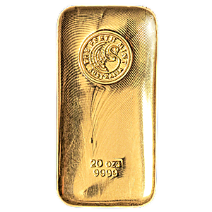 20 oz Perth Mint Cast Gold Bullion Bar