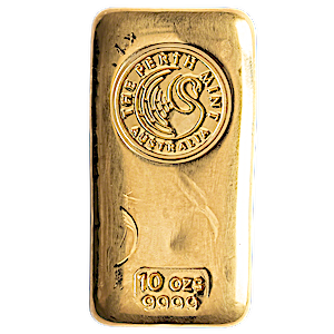 10 oz Perth Mint Cast Gold Bullion Bar