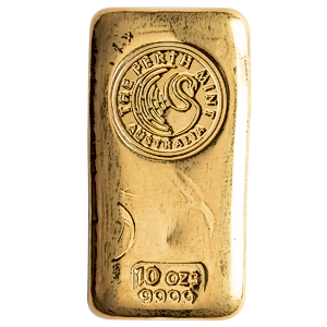 10 oz Perth Mint Cast Gold Bullion Bar
