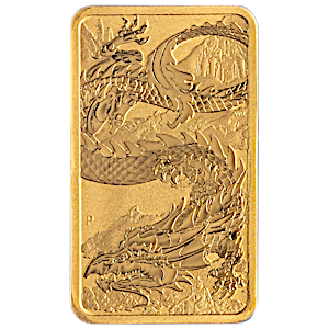 2023 1 oz Perth Mint Gold Dragon Bullion Coin Bar