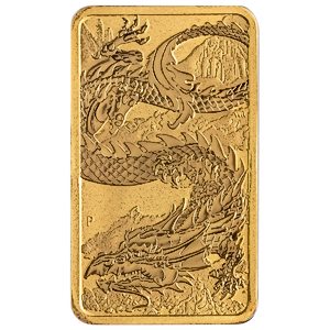 2023 1 oz Perth Mint Gold Dragon Bullion Bar