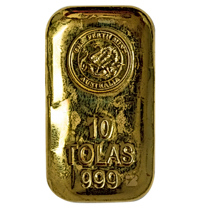 10 Tola Perth Mint Gold Bullion Bar (Pre-Owned in Good Condition)