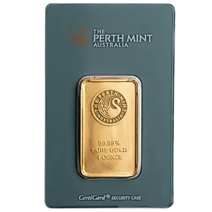 1 oz Perth Mint Gold Bullion Bar - Green Assay Card