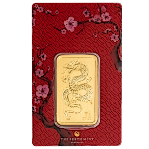2024 1 oz Perth Mint Gold Dragon Bullion Minted Bar
