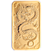 2019 1 oz Perth Mint Gold Dragon Rectangular Bullion Coin Bar thumbnail