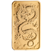 2019 1 oz Perth Mint Gold Dragon Rectangular Bullion Coin Bar thumbnail