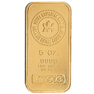 5 oz Royal Canadian Mint Gold Bullion Bar
