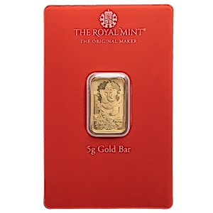 5 Gram Royal Mint Gold Ganesh Bullion Bar