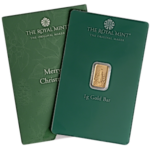1 Gram Royal Mint Gold Christmas Bullion Bar