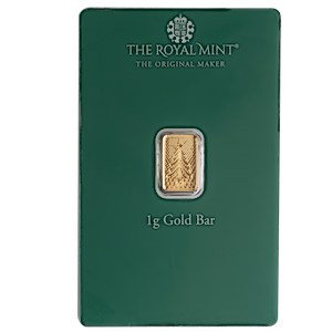1 Gram Royal Mint Gold Christmas Bullion Bar (Pre-Owned in Good Condition)