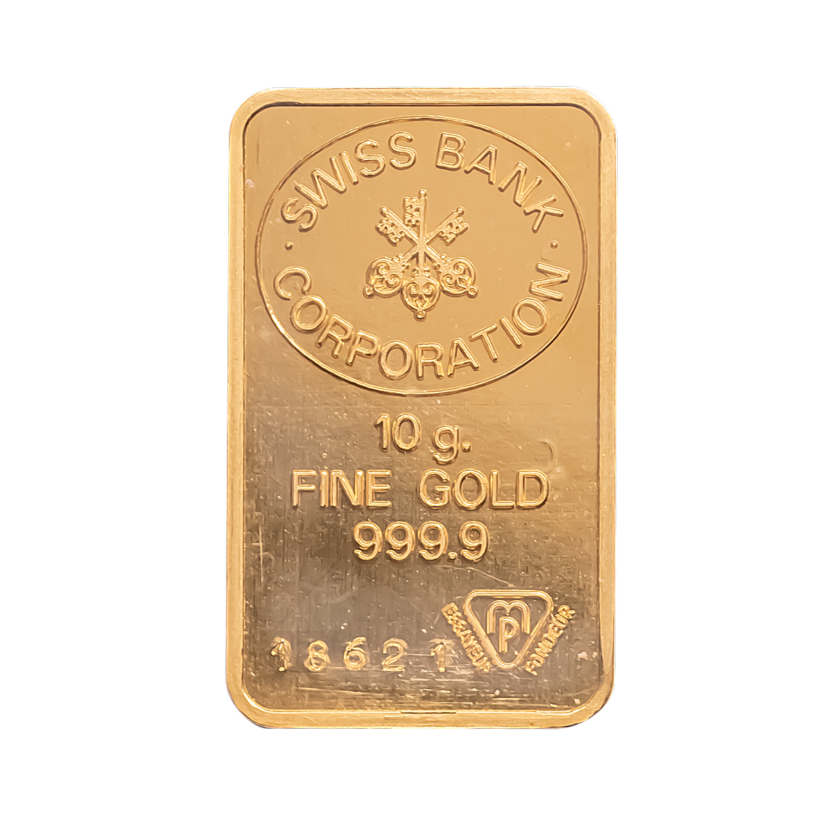 Swiss Bank Corporation Gold Bar - Circulated in good condition - 10 g