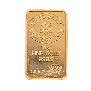 10 Gram Swiss Bank Corporation Gold Bullion Bar (Pre-Owned in Good Condition)
