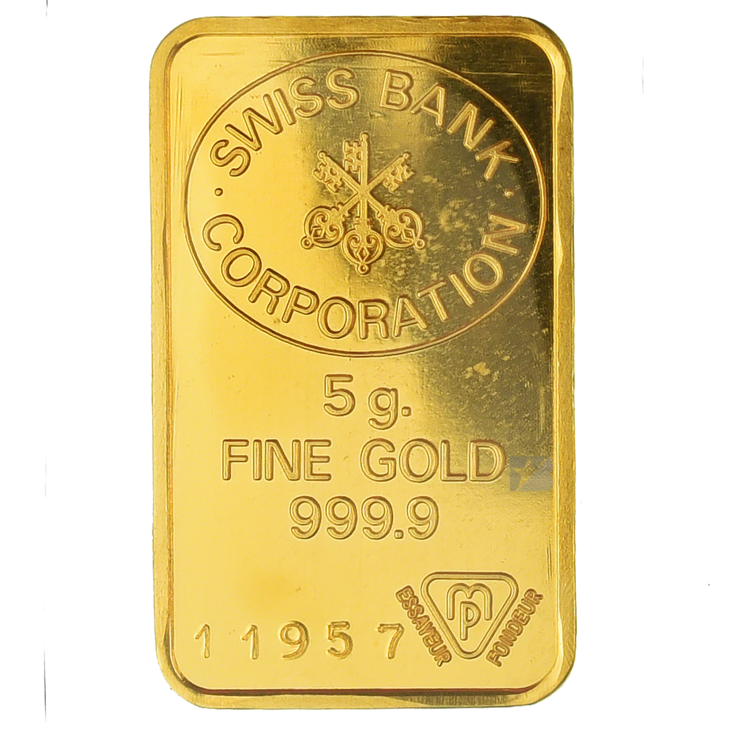 Swiss Bank Corporation Gold Bar - Circulated in good condition - 5 g