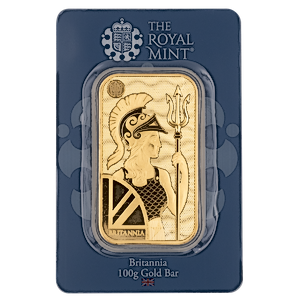 100 Gram United Kingdom Britannia Gold Bullion Bar
