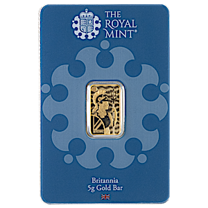 5 Gram United Kingdom Gold Britannia Bullion Bar